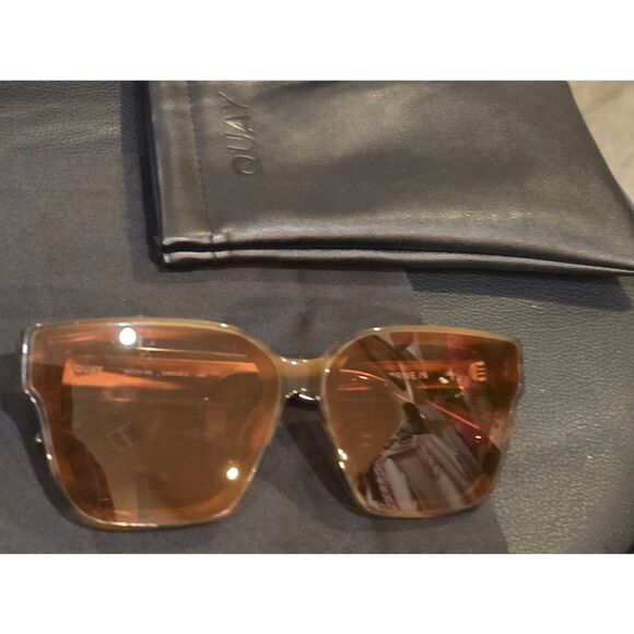 Quay Australia Drive In Square Sunglasses- Dark Tort Frame / Brown Lens main image 6